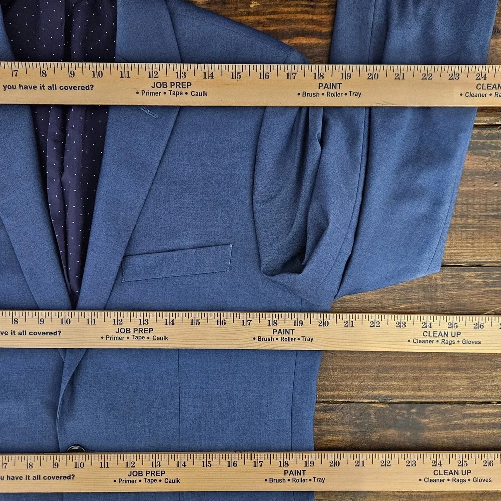 APT.9 Men's Two Button Sport Coat Blazer‎ Navy Polyester Blend Premier Flex 38R